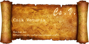 Csik Veturia névjegykártya